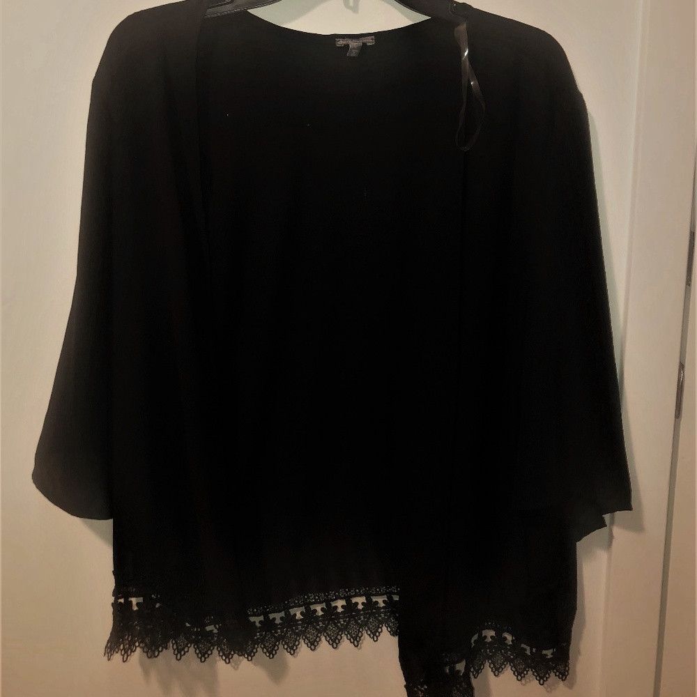 Charlotte Russe Black Kimono